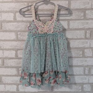 Baby Sara Butterfly Dress Size 2T Floral Tulle